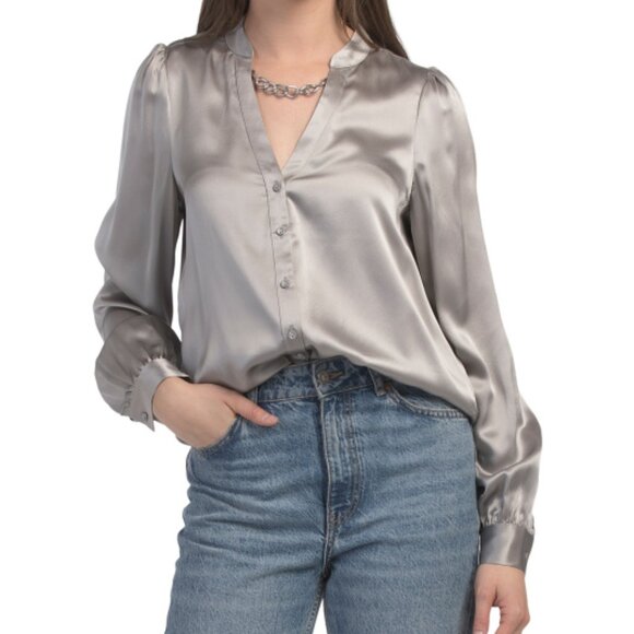Secret Mission Tops - SECRET MISSION Silk Vivi Blouse